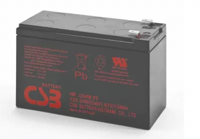 Bateria Chumbo AGM 12V 9AH  CSB UPS12460 (12V 460Watts) HR1234W–  F2  High Rate