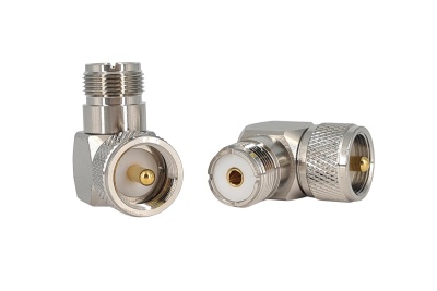 Adaptadora PL UHF Fêmea  | PL 259 UHF Macho 90º -Teflon HQ KUSCH