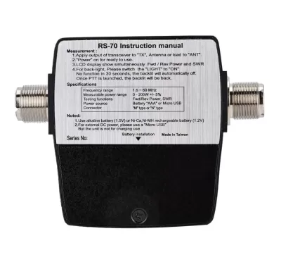 Medidor  Ondas Estacionárias SWR/ROE RS-70MAX - AM/FM/SSB/DMR