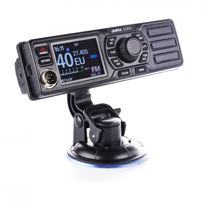KIT Rádio CB 27Mhz 11m JOPIX DORIS EMISORA CB MULTINORMA FM/AM + Suporte Ventos