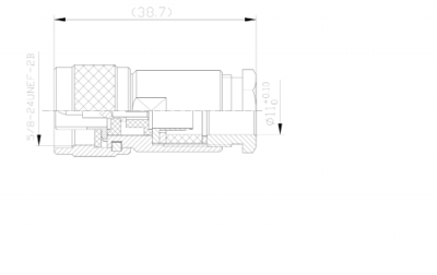 Conector Tipo N  Macho Cabo  RG-213, AIRCOM,LMR400,RF400UF- Ref 2241 Teflon