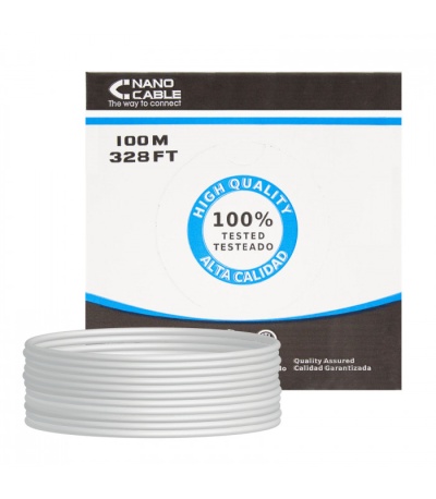 Cabo  Rede  Rígido Blindado  FTP CAT6  100M NANOCABLE  Ref 0902  AWG24 CU 100%