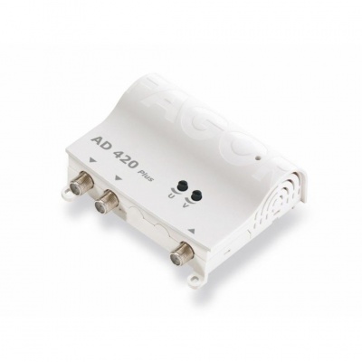 Amplificador  interior 2 saidas. Reg. ind. UHF/VHF -AD 420 Plus DC Ref: FA36419