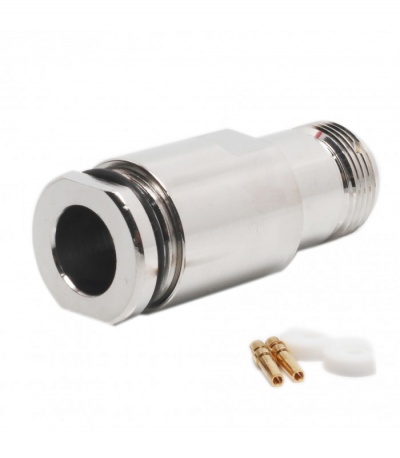 Conector Tipo N  Fêmea  Cabo  RG-213, AIRCOM - Teflon