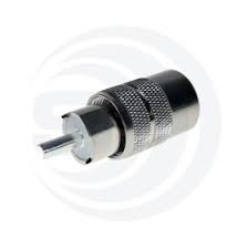 Conector  Macho PL 259  Cabo RG-213  H-2000 AIRCOM  LMR400 Teflon  (Soldar/Torção) - Pin Prata Marca SIRIO