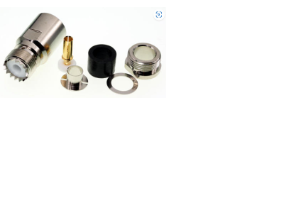 Conector Fêmea PL 259 UHF   Cabo  RG-213, AIRCOM 10.3MM - Teflon KUSCH 36230