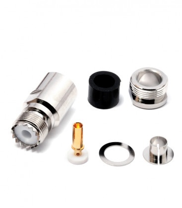 Conector Tipo UHF PL-259  Fêmea  PL-23-TG  Made in Germany