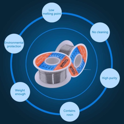 Solda  Estanho em fio  100Gr Sn63 Pb37 0.2,0.3, 0.5,0.8, 1.0mm Mechatronic