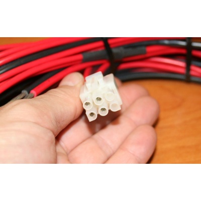 Cabo de Alimentação 2.85 Mts  YAESU EDC-20 - Com fusível + 6P Conector M 13.8V/24V DC