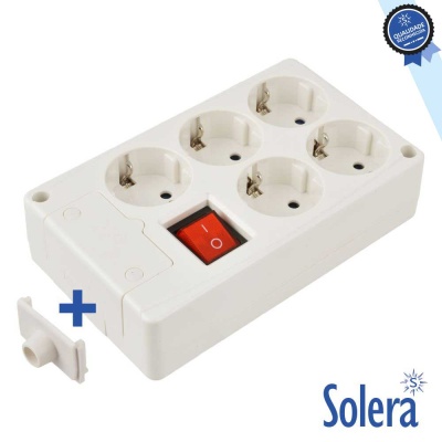 EXTENSÃO ELÉTRICA 5X SCHUKO C/ INTERRUPTOR SOLERA SLR-8105IL