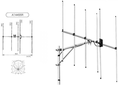 Antena Base Diretiva VHF DIAMOND A144S5R2