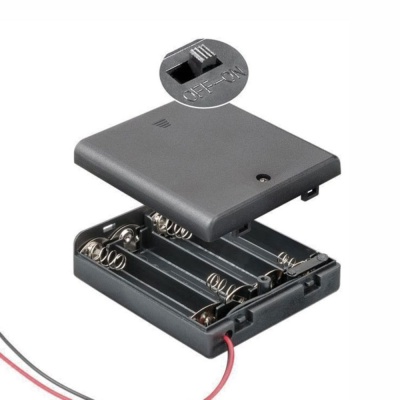 Suporte de Pilhas 4xAAA C/Interruptor Ref SUPBAT4AAA/2