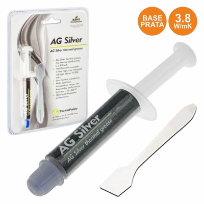 Pasta Térmica Dissipadora TUBO PASTA TÉRMICA PRATEADA 3G AG 3.8W/mK