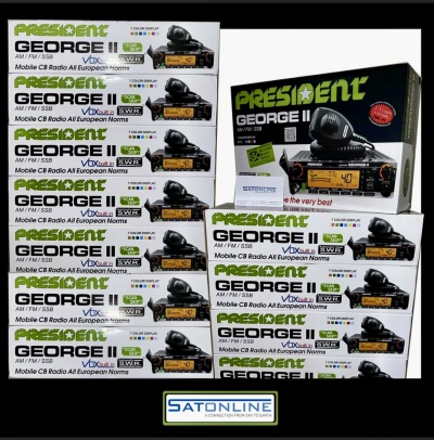 Rádio CB  27Mhz/11m  Presidente GEORGE II - AM/FM/SSB  Multinormas