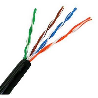 Cabo  Rede  Rígido  UTP CAT6  100M NANOCABLE  Ref 0502  AWG24 CU 100% Preto Exterior