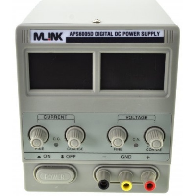 Fonte de Alimentação  220VAC  Mlink Aps6005d  0-60VDC | 0-0-5A