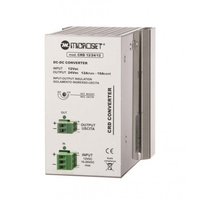 Elevadores/Conversor  de tensão galvânica DC-DC 12V-24V 12A  Ref. CRD 12-24-12