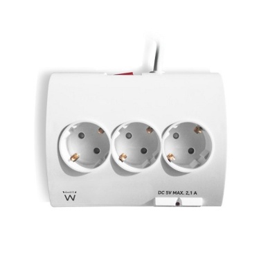 Régua Ewent EWENT EW3935 Regleta 5 Schuko + 2 usb 2.1A