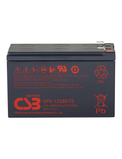 Bateria Chumbo AGM 12V 7.2AH  CSB GP1272F2 e CSB UPS12580 F2