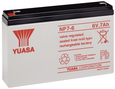 Bateria Chumbo AGM  Marca YUASA  Seri  Standard 6V