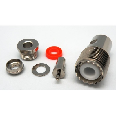 Conector  PL 259 UHF   Fêmea Cabo  RG-58