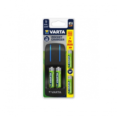 Cargador de Pilhas MINI CHARGER + 2XAA 2100MAH 2xAAA VARTA VA57409 NiMh c/4xAA + 2AAA