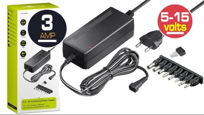 Alimentador Ac/Dc  Universal 5, 6, 7.5, 9, 12, 13.5, 15 V - 3A  Ref -8392