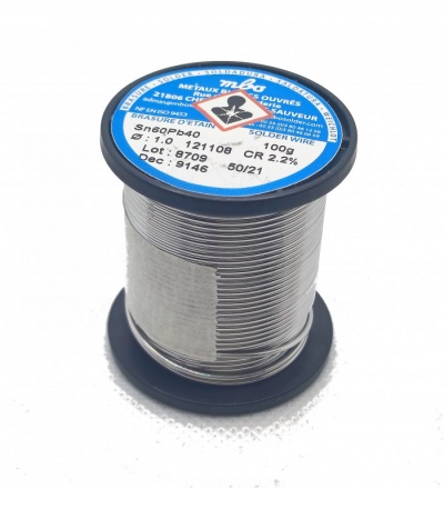 Solda  Estanho em fio MBO 1MM Pb60/Sn40 100G