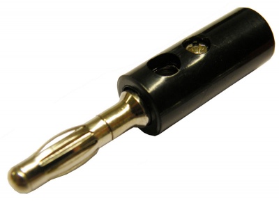 Ficha Banana Macho Preto 4mm | EG1472