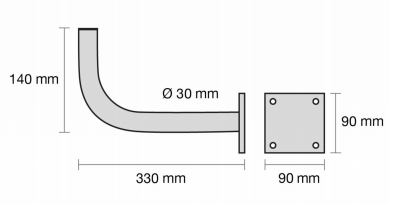 Suporte Tipo L  PP-30B TECATEL