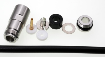 Conector fêmea N para Aircell 7 UG-227/7 - Cabo ULTRAFLEX-7, HYPERFLEX-7, AIRCELL7, HF-2500   (Soldar/Torção) HQ 7.3mm