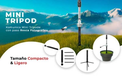 TRIPOD Mini tripé de bolso com rosca universal KOMUNICA PWR-MINI-TRIPOD