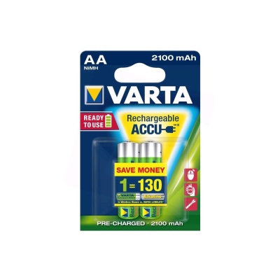 Pilha Varta Recarregável 56706 - AA 1.2V (2,100mAh) - Bl 2 LR06