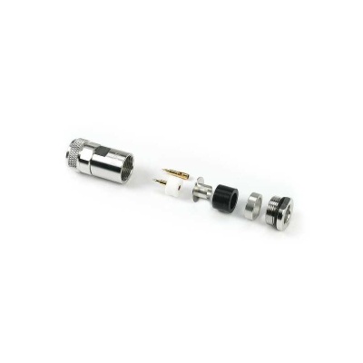 Conector  Macho Tipo  N MACHO MESSI & PAOLON - Cabo RG-213  H-2000 AIRCOM  LMR400 Teflon  (Soldar/Torção) HQ 10.3mm