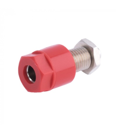 Alvéolo Banana Painel Fêmea VERMELHO 4mm | 3230R para chassi 36A/60Vdc - Diâmetro Reduzido