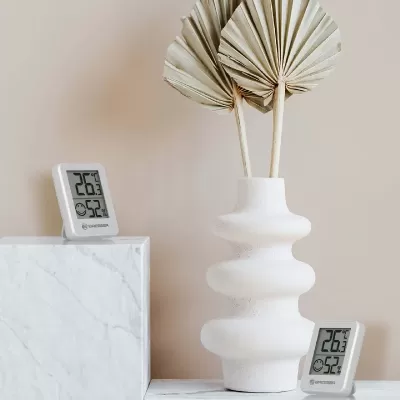 Meteorológica Bresser ClimaTemp Hygro indicador branco 3 peças