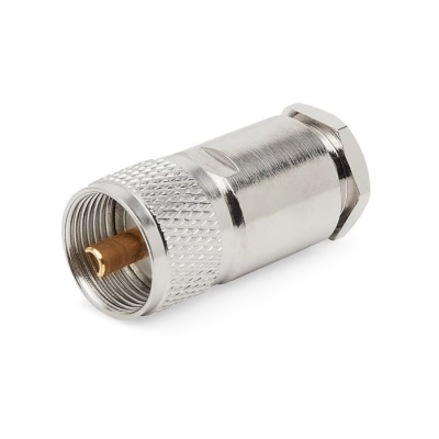 Conector Macho  HQ  PL 259|UHF Cabo Aircell-7 (7mm)  (Soldar/Bucim) - Teflon PL AIR7