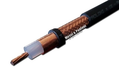 Cabo  coaxial RG-213 ESPECIAL  50ohm  10,3MM Dupla Blindagem  em Cobre - Messi & Poloni