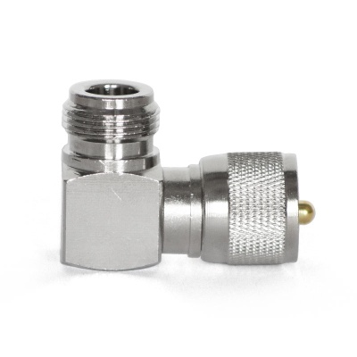 Adaptadora PL UHF Fêmea  | PL 259 UHF Macho/ Tipo N Fêmea  90º -Teflon HQ