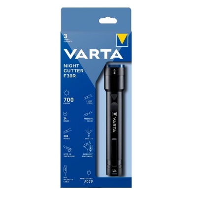 Lanterna de Mão VARTA Night Cutter F30R 700 Lumen Lanterna Recarregável