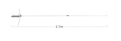 Antena Base Monobanda VHF  DIAMOND  CP22E - Fibra