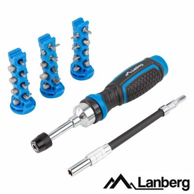 CHAVE DE ROQUETE C/ 24 PONTAS E EXTENSÃO FLEXÍVEL LANBERG NT-0806