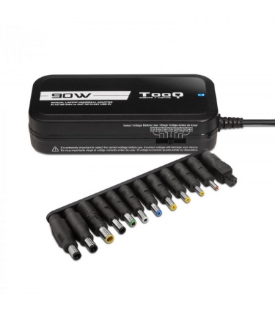Alimentador Ac/Dc UNIVERSAL 90W 15V-24V 2 SAÍDA USB 12 CONECTORES TooQ TQLC-90BS02M