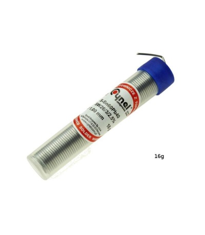 Solda  Estanho em fio  16Gr Sn60Pb40 1mm  Cynel