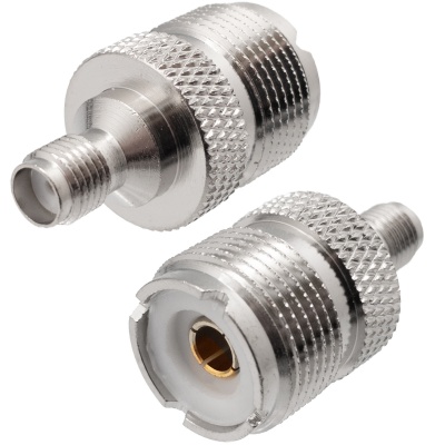 Adaptadora PL 259 UHF Fêmea | SMA  Fêmea -Teflon