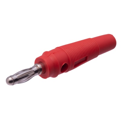 Ficha Banana Macho VERMELHO 4mm | EG2576R NICKEL
