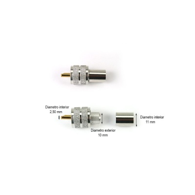 Conector Tipo UHF PL-259  Macho  Crimpar RG-213 / LMR400 Ref EG1654