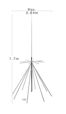 Antena Base RX banda Larga Scanner DIAMOND D3000N