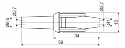 Porta Fusível para fusíveis  6,3x32mm e 5x20mm 06.001