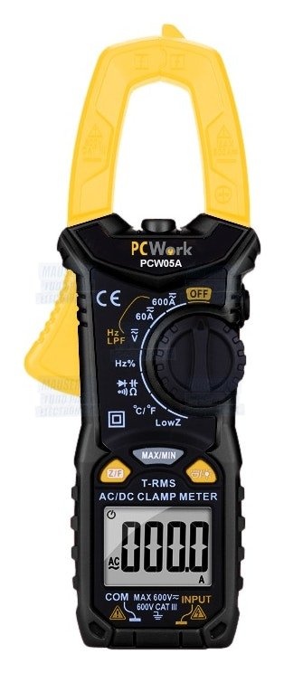 Pinça Amperimétrica  PCWork  PCW05A   AC/DC  TRMS
